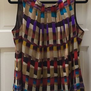 Chaus chiffon tank, size 14 colorful, beautiful